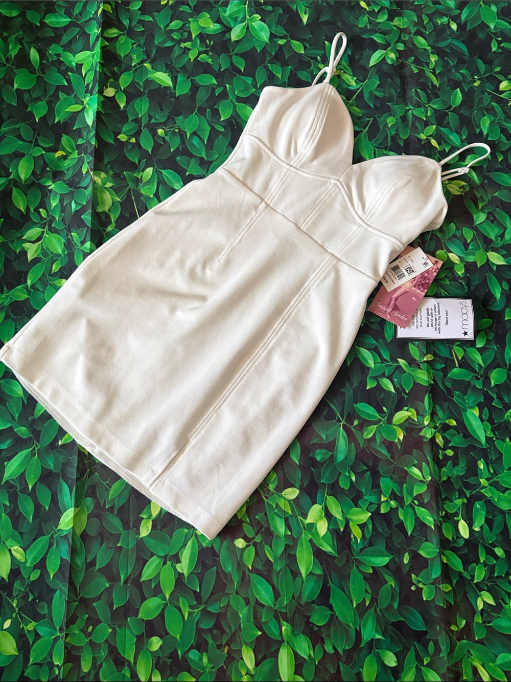 Emerald Sundae White Mini Dress with Bustier Silhouette